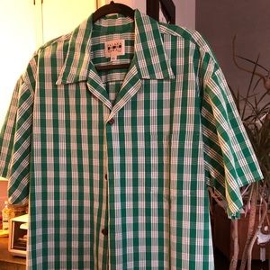 Traditional Men Hawaii Palaka shirt.
